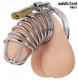 ADDICTED TOYS LOCKED - IRON CELL METAL PENIS CAGE SIZE M