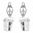 KINK - PINZAS PARA PEZONES ESTILO JAPONÉS CON CUBOS PLATEADO KINK - PINZAS PARA PEZONES ESTILO JAPONÉS CON CUBOS PLATEADO