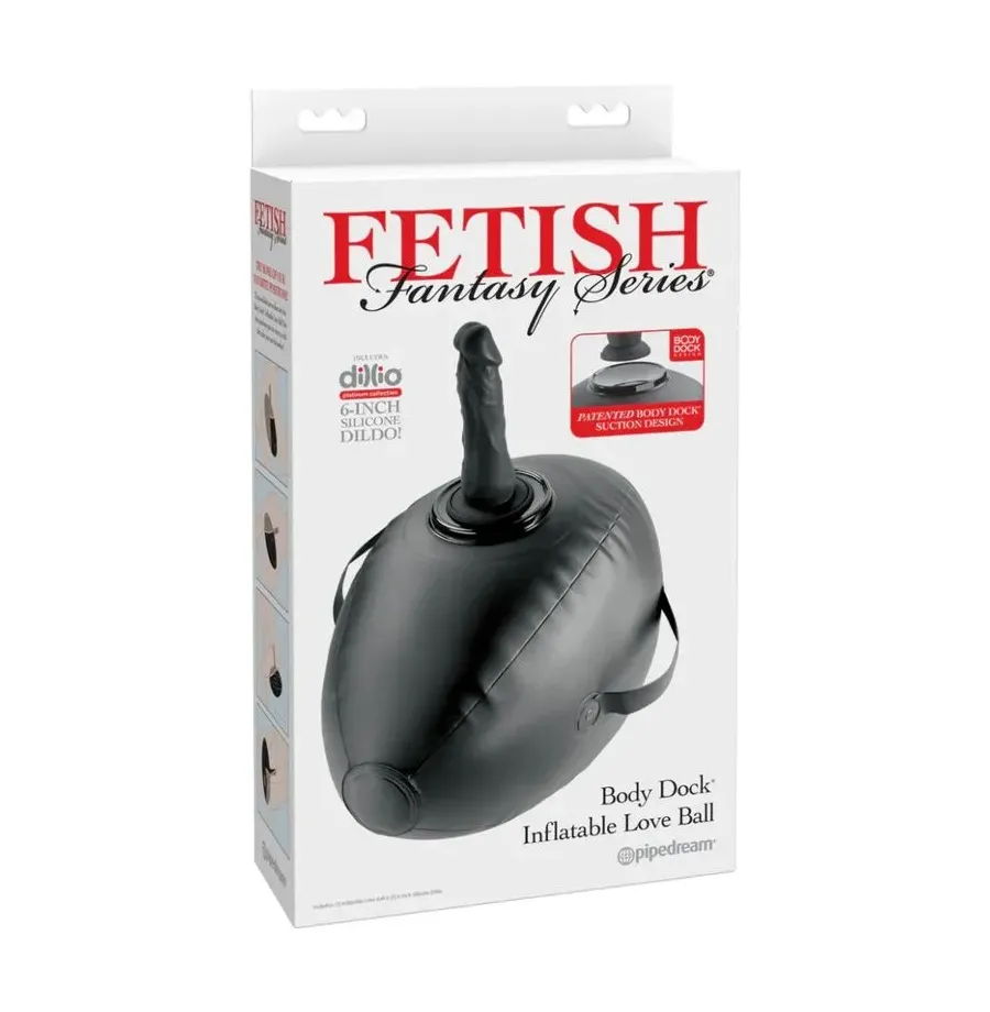 FETISH FANTASY SERIES - BODY DOCK SFERA DELLAMORE GONFIABILE CON DILDO NERO 41,9 CM FETISH FANTASY SERIES - BODY DOCK SFERA DELLAMORE GONFIABILE CON DILDO NERO 41,9 CM