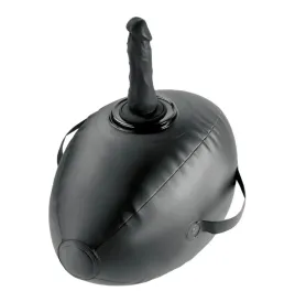 FETISH FANTASY SERIES - BODY DOCK INFLATABLE LOVE BALL WITH DILDO BLACK 41.9 CM
