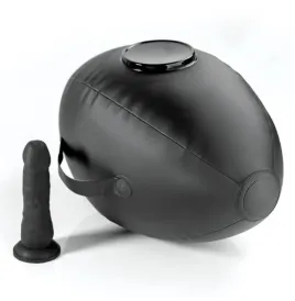 FETISH FANTASY SERIES - AUFBLASBARER LIEBESBALL MIT DILDO, SCHWARZ, 41,9 CM