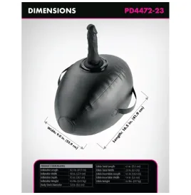 FETISH FANTASY SERIES - BODY DOCK SFERA DELLAMORE GONFIABILE CON DILDO NERO 41,9 CM