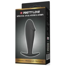 PRETTY LOVE - ANAL PLUG SILIKON PENISFORM SCHWARZ