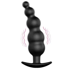 PRETTY LOVE - PLUG ANAL SILICONA ESTIMULACIÓN EXTRA Y 12 MODOS VIBRACIÓN NEGRO CONTROL REMOTO