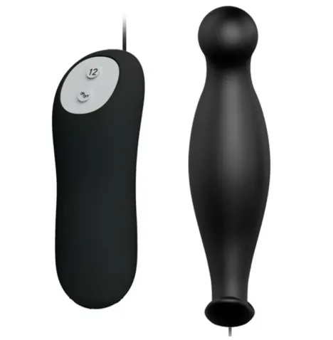PRETTY LOVE - PLUG ANALE IN SILICONE 12 MODALIT DI VIBRAZIONE NERO
