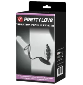 PRETTY LOVE - PENIS RINGS WITH VIBRATOR PLUG