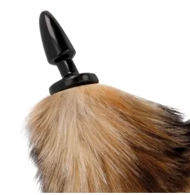 DARKNESS - QUEUE NATURELLE AVEC PLUG ANAL EN SILICONE 10 CM