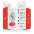 INTENSE - PLUG ANALE IN METALLO ALLUMINIO CON CRISTALLO ROSSO MISURA L