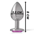 INTENSE - PLUG ANAL EN MÉTAL ALUMINIUM AVEC CRISTAL ROSE TAILLE M INTENSE - PLUG ANAL EN MÉTAL ALUMINIUM AVEC CRISTAL ROSE TAILLE M