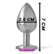 INTENSE - ALUMINUM METAL ANAL PLUG PINK HEART SIZE S