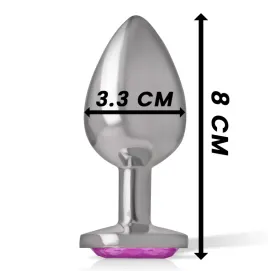 INTENSE - ALUMINUM METAL ANAL PLUG PINK HEART SIZE M