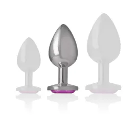 INTENSE - ALUMINUM METAL ANAL PLUG PINK HEART SIZE M