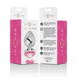 INTENSE - PLUG ANAL METAL ALUMINIO CORAZÓN ROSA TALLA M