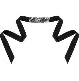 COQUETTE CHIC DESIRE - MASQUE EN DENTELLE NOIRE AVEC RUBAN