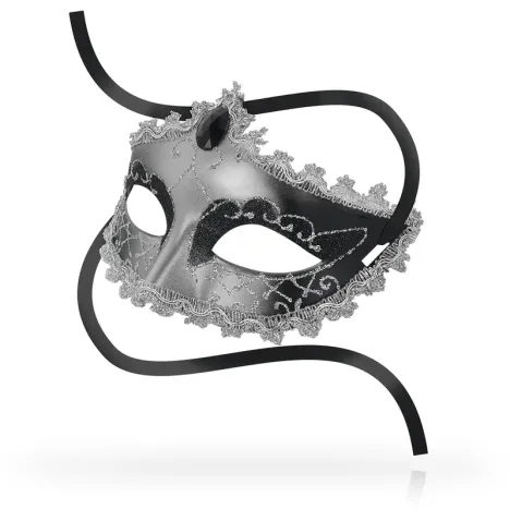 OHMAMA - MASCHERE MASCHERA NERA DIAMOND GRIGIA