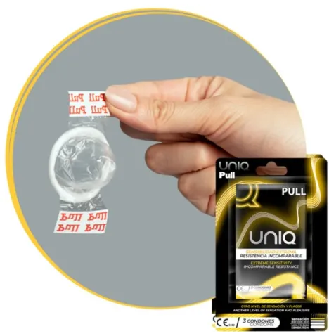 UNIQ - PRESERVATIVI SENZA LATTICE CON STRISCE 3 UNITÀ