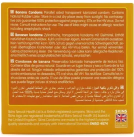 SKINS - BANANA PREMIUM CONDOMS PACK 4