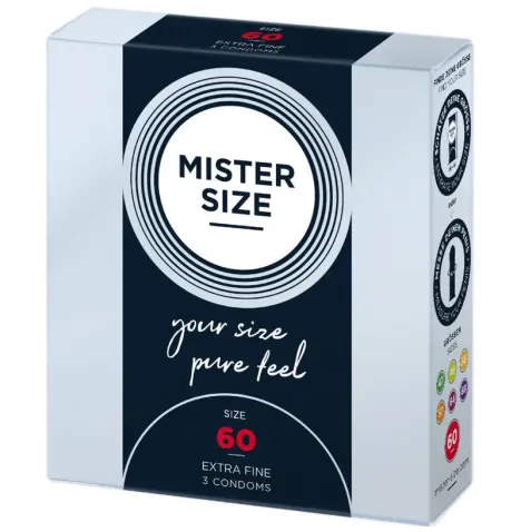 MISTER SIZE - PRÉSERVATIF TAILLE XL 60 MM (3 UNITÉS)