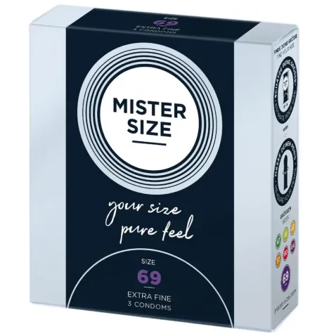 MISTER SIZE - CONDOMS SIZE XXXL 69 MM (3 UNITS)