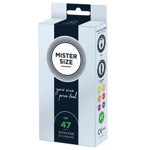 MISTER SIZE - PRÉSERVATIFS TAILLE XS 47 MM (10 UNITÉS)