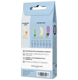 MISTER SIZE - SET DI PROVA 3 PRESERVATIVI DI MISURE DIVERSE METRO A NASTRO