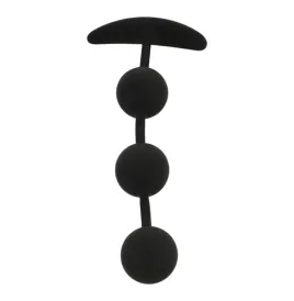 BLACKandSILVER - CHAPELET ANAL HARRY 3 SPHÈRES EN SILICONE 14 CM
