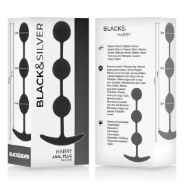BLACKandSILVER - CHAPELET ANAL HARRY 3 SPHÈRES EN SILICONE 14 CM