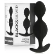 BLACKandSILVER - ORSON PLUG SILICONE 2 ANAL WAVES 9 CM BLACKandSILVER - ORSON PLUG SILICONE 2 ANAL WAVES 9 CM