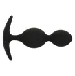 BLACKandSILVER - ORSON PLUG SILICONE 2 ANAL WAVES 9 CM BLACKandSILVER - ORSON PLUG SILICONE 2 ANAL WAVES 9 CM