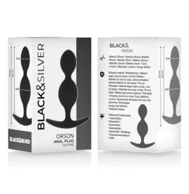 BLACKandSILVER - ORSON PLUG SILICONE 2 ANAL WAVES 9 CM