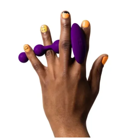 ROMP - AMP PERLE ANALALI IN SILICONE FLESSIBILE VIOLA 12,5 CM VIOLA