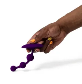 ROMP - AMP PURPLE FLEXIBLE SILICONE ANAL BEADS 12.5 CM PURPLE