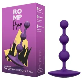 ROMP - AMP PURPLE FLEXIBLE SILICONE ANAL BEADS 12.5 CM PURPLE