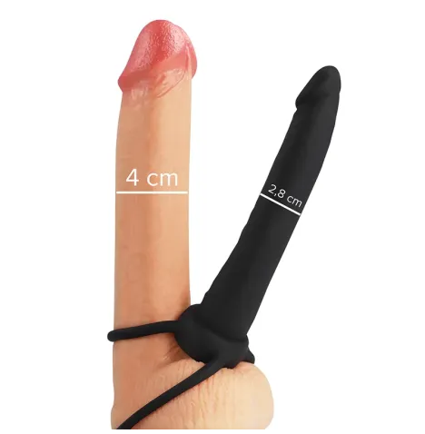 MYTHOLOGY - DILDO ANALE COBI ONYX CON ANELLO PER CAZZO E TESTICOLI 13 CM IN SILICONE