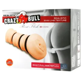 CRAZY BULL - MASTURBADOR CON ANELLI VAGINA MODELLO 2