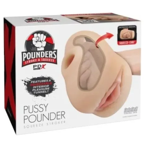PDX PLUS - REALISTIC VAGINA PUSSY POUNDER SQUEEZE STROKER 18 CM