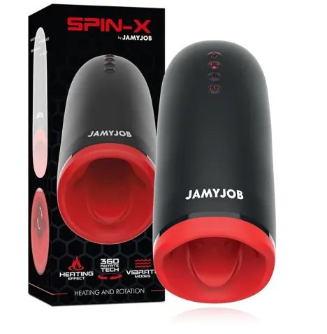 JAMYJOB - MASTURBATORE RISCALDANTE E ROTANTE SPIN-X