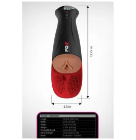 PDX ELITE - FAP-O-MATIC PRO XL AUTOMATIC VIBRATING STROKER BROWN 34.9 CM