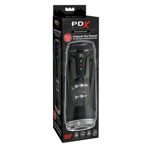 PDX ELITE - MASTURBADOR AUTOMÁTICO MOTO-BATOR PRO THRUSTING STROKER VIBRADOR Y CALOR 26.5 CM
