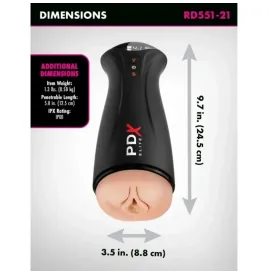 PDX ELITE - FAP-GASM INTERMITTENT SUCTION and VIBRATION MASTURBATOR