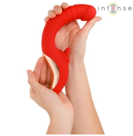 INTENSE - VIBRATEUR ET STIMULATEUR PAULINA EN FORME DE U ROUGE