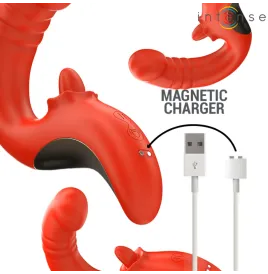 INTENSE - VIBRATEUR ET STIMULATEUR PAULINA EN FORME DE U ROUGE