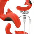 INTENSE - VIBRATEUR ET STIMULATEUR PAULINA EN FORME DE U ROUGE INTENSE - VIBRATEUR ET STIMULATEUR PAULINA EN FORME DE U ROUGE