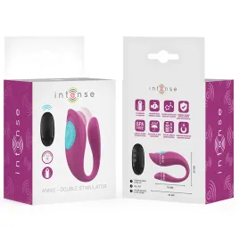 INTENSE - ANNIE VIBRATORE E STIMOLATORE A FORMA DI U TELECOMANDO VIOLA