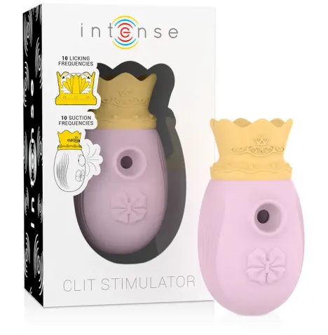 INTENSE - STIMULATEUR DE CLITORIS 10 MODES DASPIRATION ET DE LÉCHAGE - ROSE