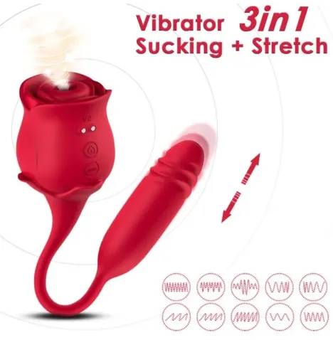 ARMONY - ROSEKNIGTH CLITORIS SUCKER and VIBRATOR RED
