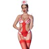 CHILIROSE - CR 4631 SET BODY INFERMIERA ROSSO S-M