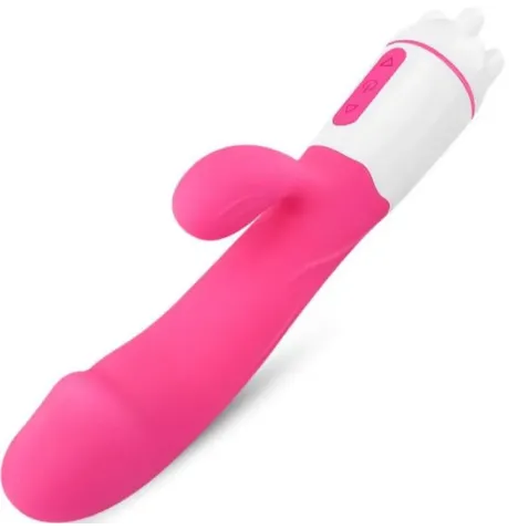 ARMONY - VIBRATORE HAPPY E STIMOLATORE FUCSIA RICARICABILE