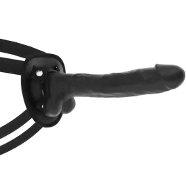 COCK MILLER - HARNESS SILICONE DENSITY ARTICULABLE COCKSIL BLACK 24 CM