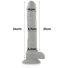 COCK MILLER - HARNESS SILICONE DENSITY ARTICULABLE COCKSIL BLACK 24 CM